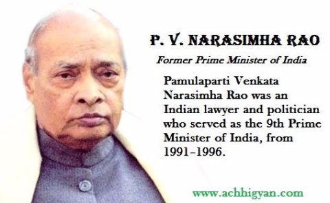 पी.वी नरसिम्हा राव की जीवनी | P V Narasimha Rao Biography in Hindi