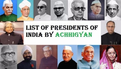 भारत के राष्ट्रपतियों की सूची | List Of Indian President In Hindi