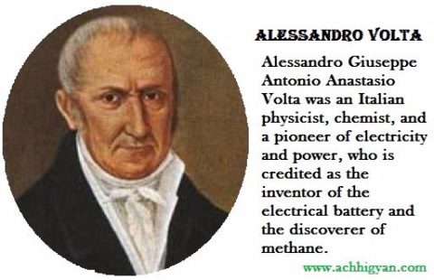 ऐलेस्सैन्द्रों वोल्टा की जीवनी | Alessandro Volta Biography In Hindi