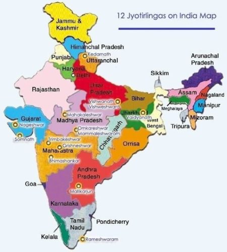 12 Jyotirling Map